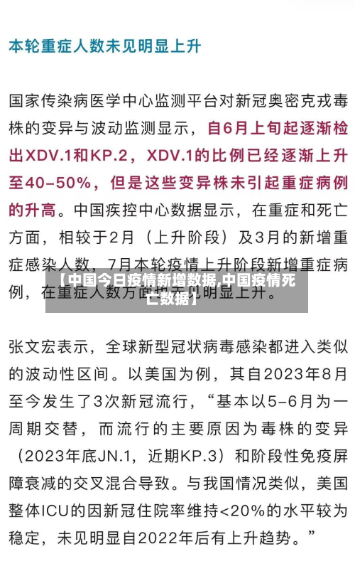 【中国今日疫情新增数据,中国疫情死亡数据】-第2张图片