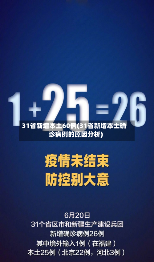 31省新增本土60例(31省新增本土确诊病例的原因分析)-第2张图片
