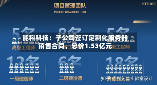 能科科技：子公司签订定制化服务器销售合同，总价1.53亿元