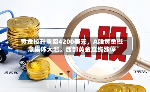 黄金拉升重回4200美元，A股黄金概念集体大涨，西部黄金直线涨停-第3张图片