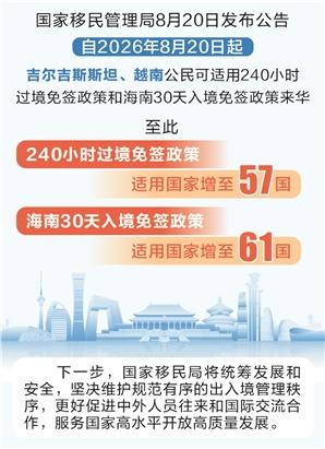 时报数说 中国240小时过境免签“朋友圈”扩展至57国