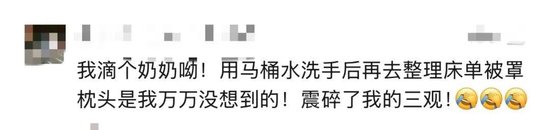 太炸裂！千元档豪华酒店被曝保洁员用刷过马桶的刷子清洁坐垫，用马桶水洗手后整理床单、枕头……
