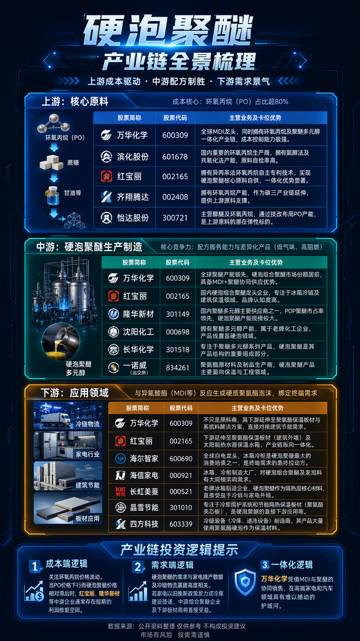 【现货异动】硬泡聚醚30天上涨26%！环氧丙烷强势拉涨+商家提价共振	，成本推动报价上调